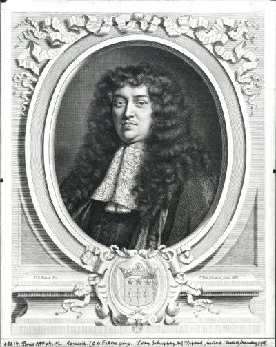 Francois-Michel Le Tellier (1643-1715) Marquis of Louvois, engraved by Jacques van Schuppen, 1666 by Claude Lefebvre